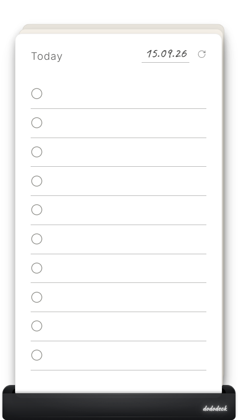 DodoDeck held in its desktop dock